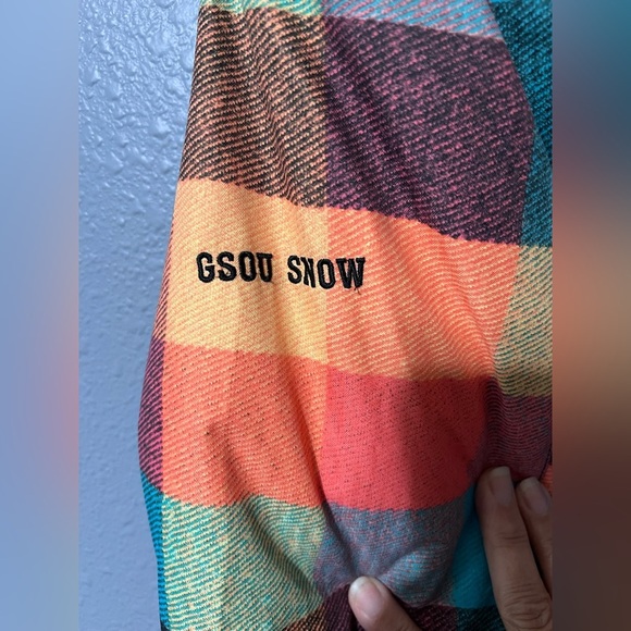 GSOU SNOW Ski Jacket Warm Winter Snow Coat Plaid Unisex Sz M 10K Regular Fit EUC - Picture 4 of 10